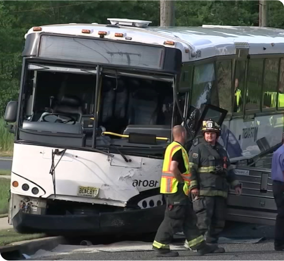 A serious injury needing medical treatment for the victim's injuries leading to a Philadelphia bus crash case between the driver and the insurance company