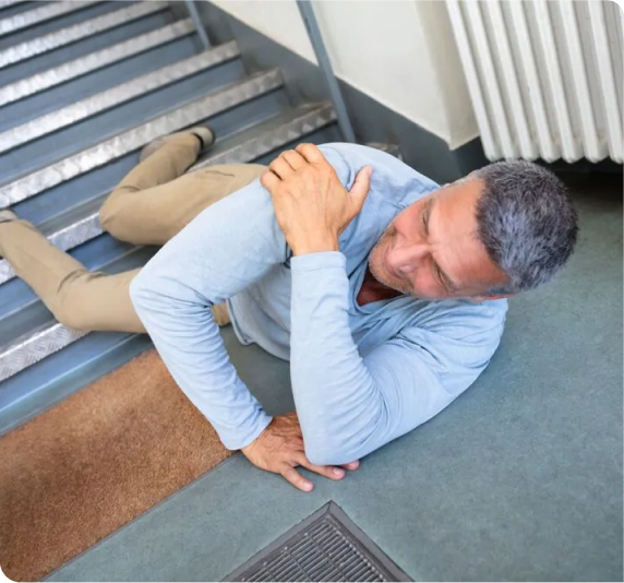 Philadelphia slip and fall lawyers handling fall cases involving broken bones with insurance company and Pennsylvania law