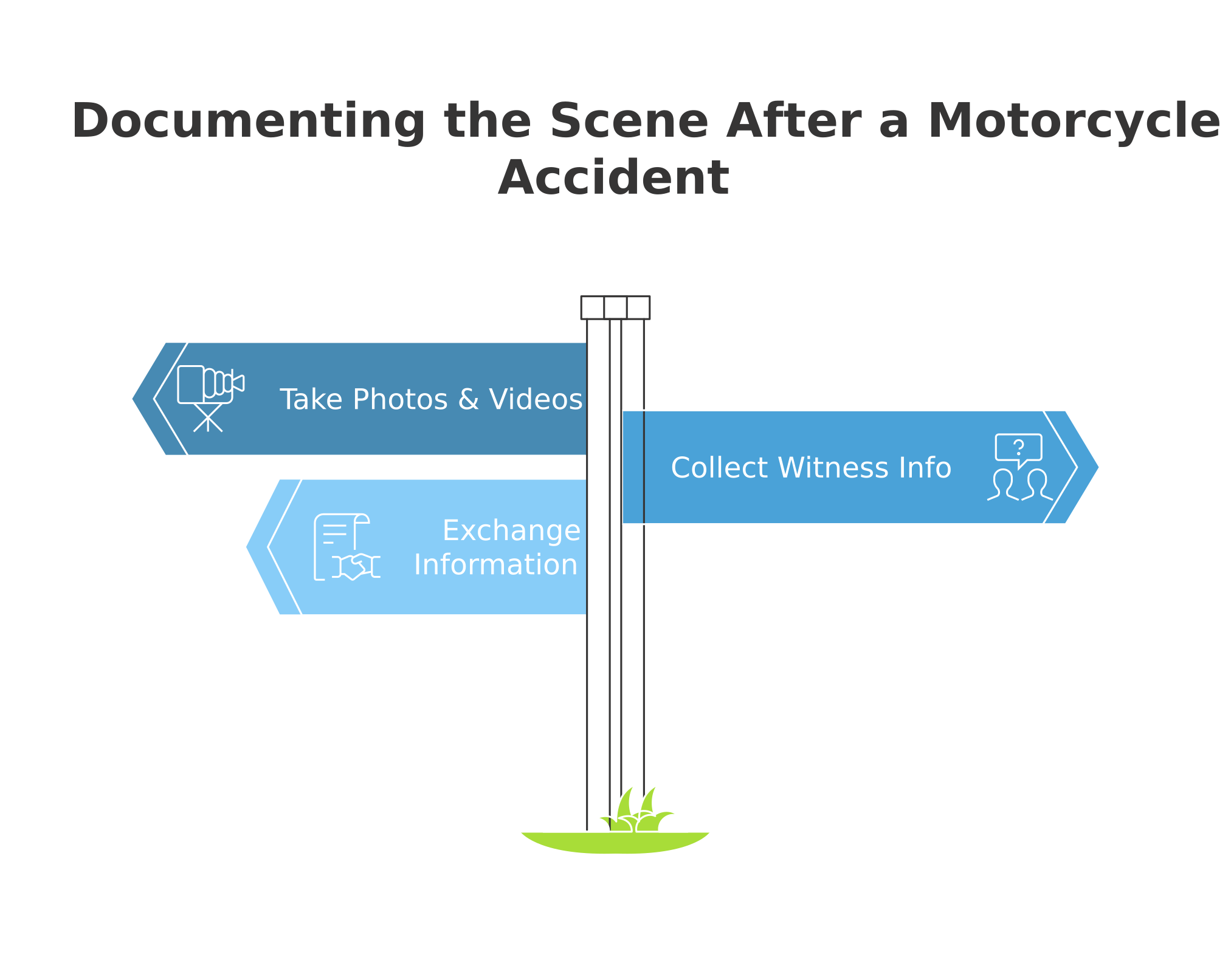 Document the Motorcycle Accident Scene Infographic