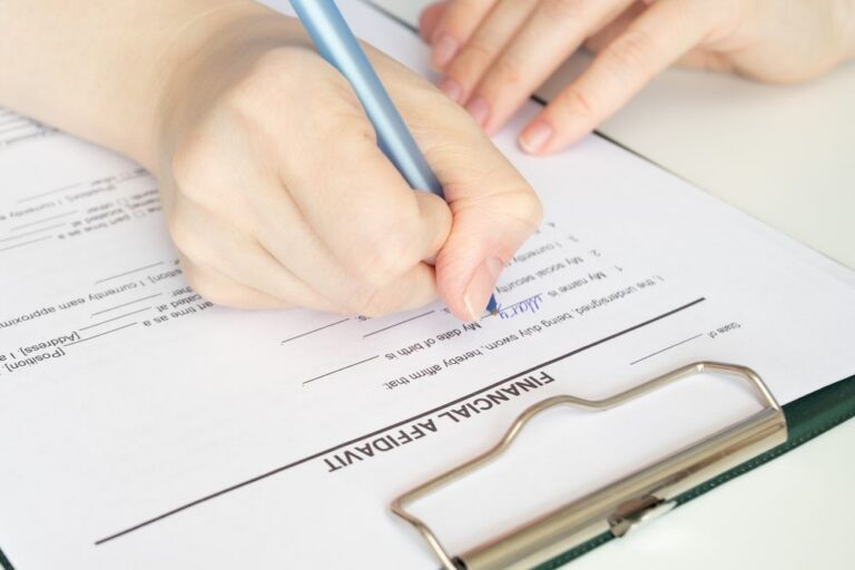 Should I Fill Out A Financial Affidavit After A Car Accident