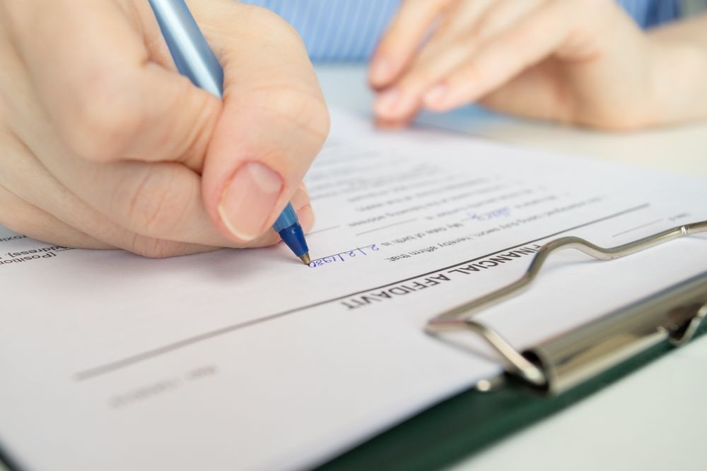 Why Would You Be Asked To Out A Financial Affidavit After A Car Accident